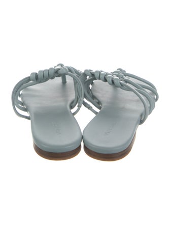 Vince Leather Braided Accents Slides