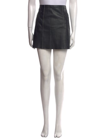 Vince Leather Mini Skirt