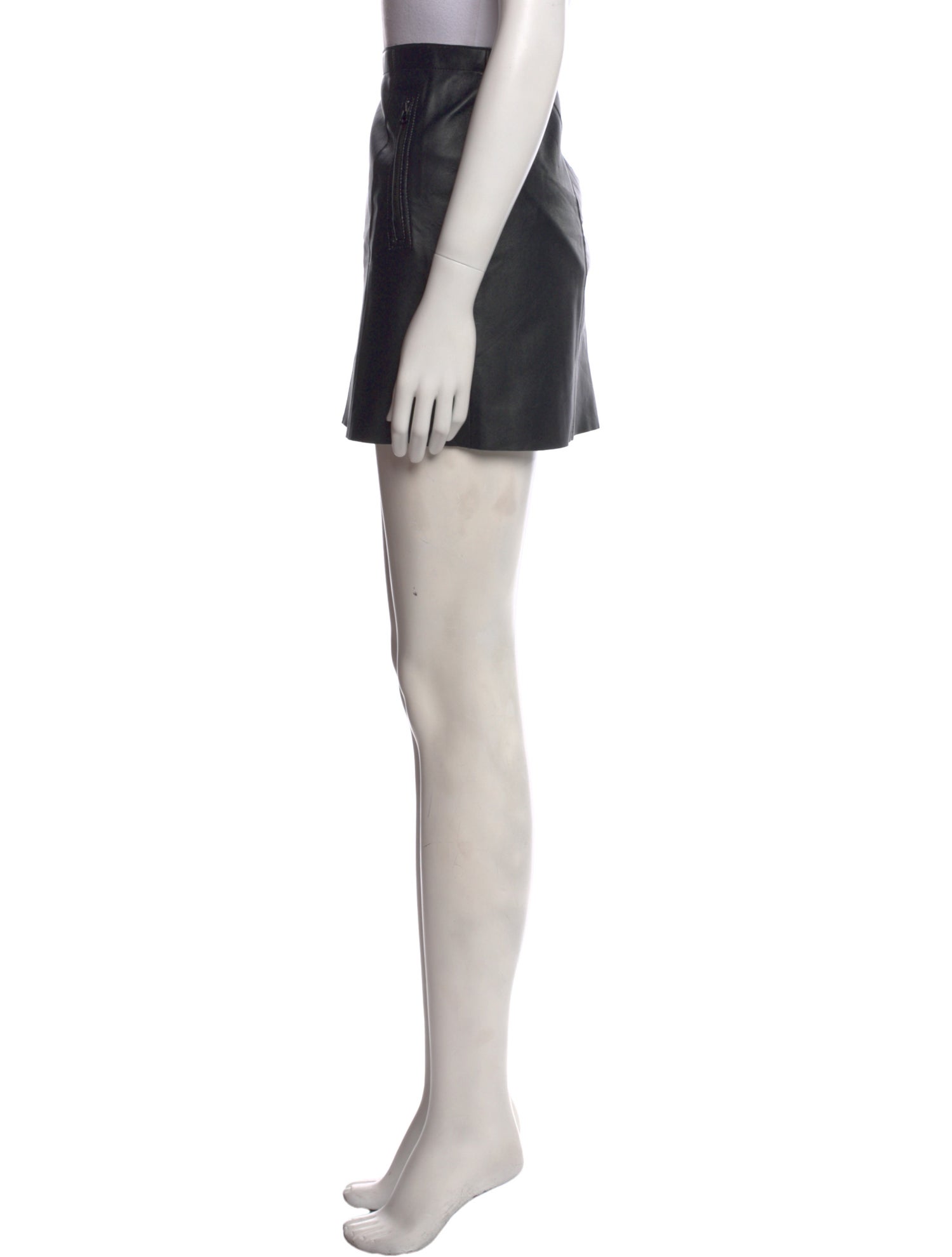 Vince Leather Mini Skirt