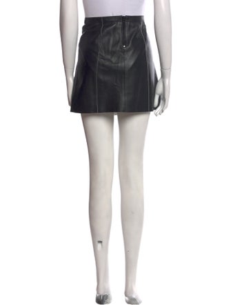 Vince Leather Mini Skirt
