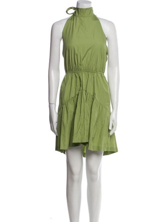 Vince Mock Neck Knee-Length Dress