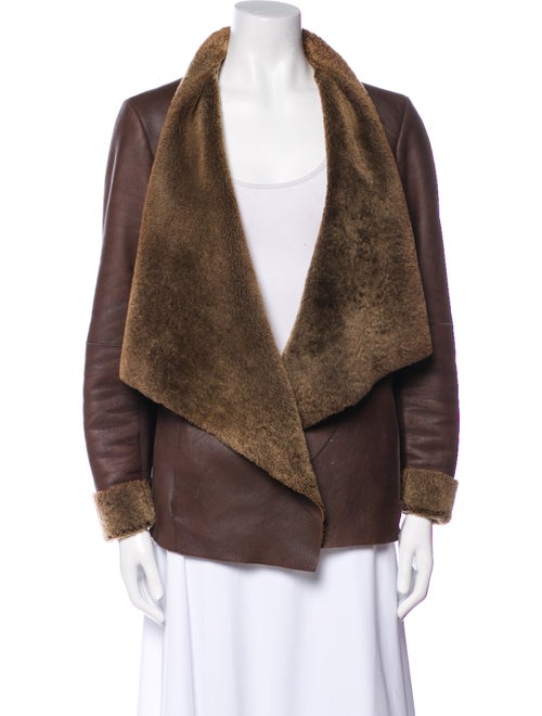 Vince Leather Faux Fur Jacket