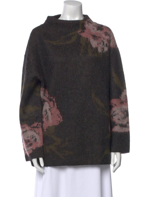 Vince Printed Mock Neck Sweater