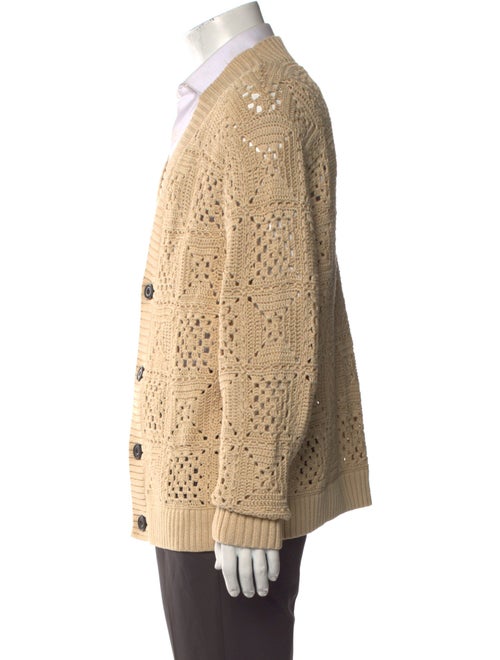 Vince Printed V-Neck Cardigan