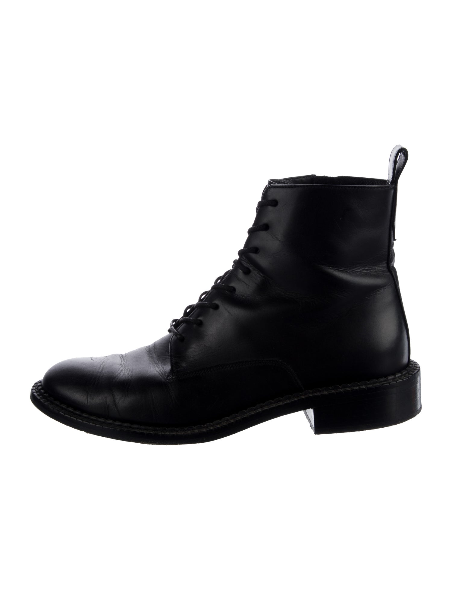 Vince Leather Combat Boots