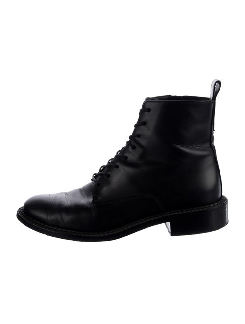 Vince Leather Combat Boots