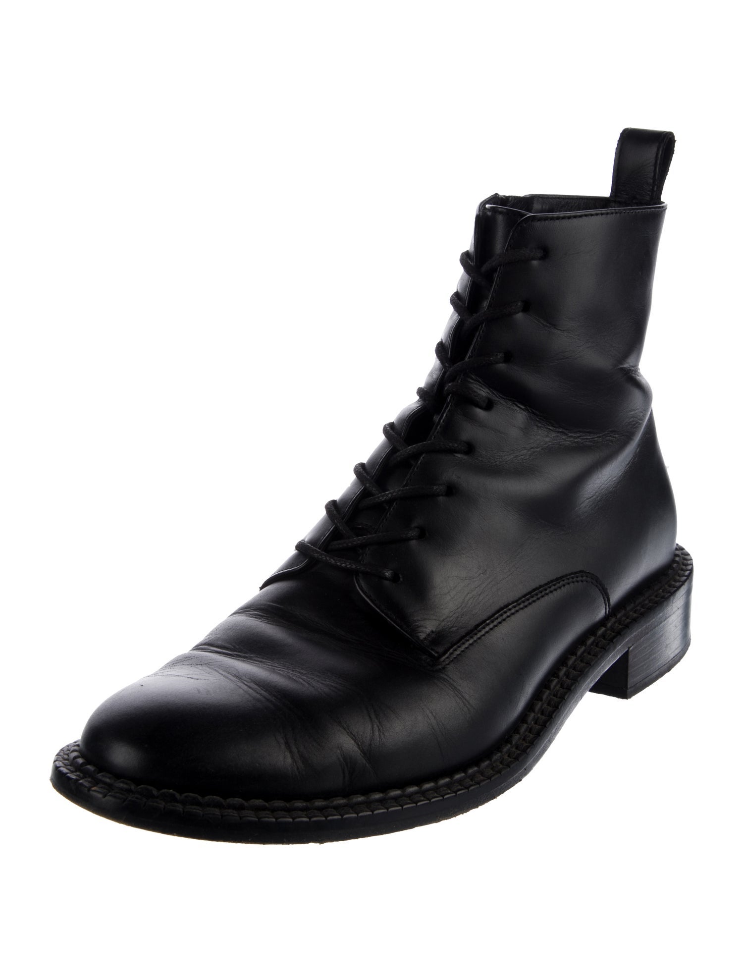 Vince Leather Combat Boots