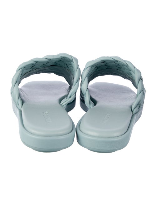 Vince Leather Braided Accents Slides