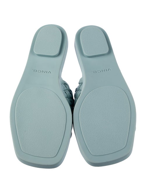 Vince Leather Braided Accents Slides