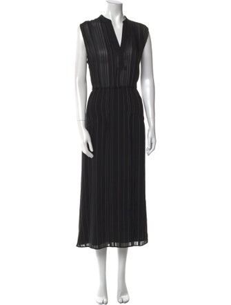 Vince Striped Midi Length Dress