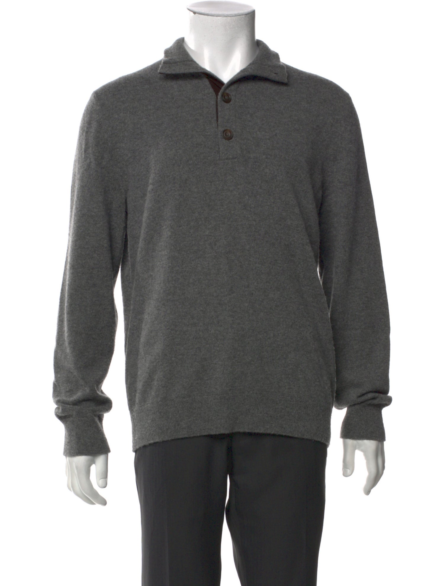 Vince Cashmere Crew Neck Polo Sweater
