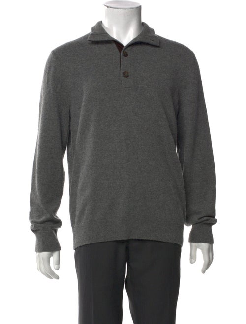 Vince Cashmere Crew Neck Polo Sweater