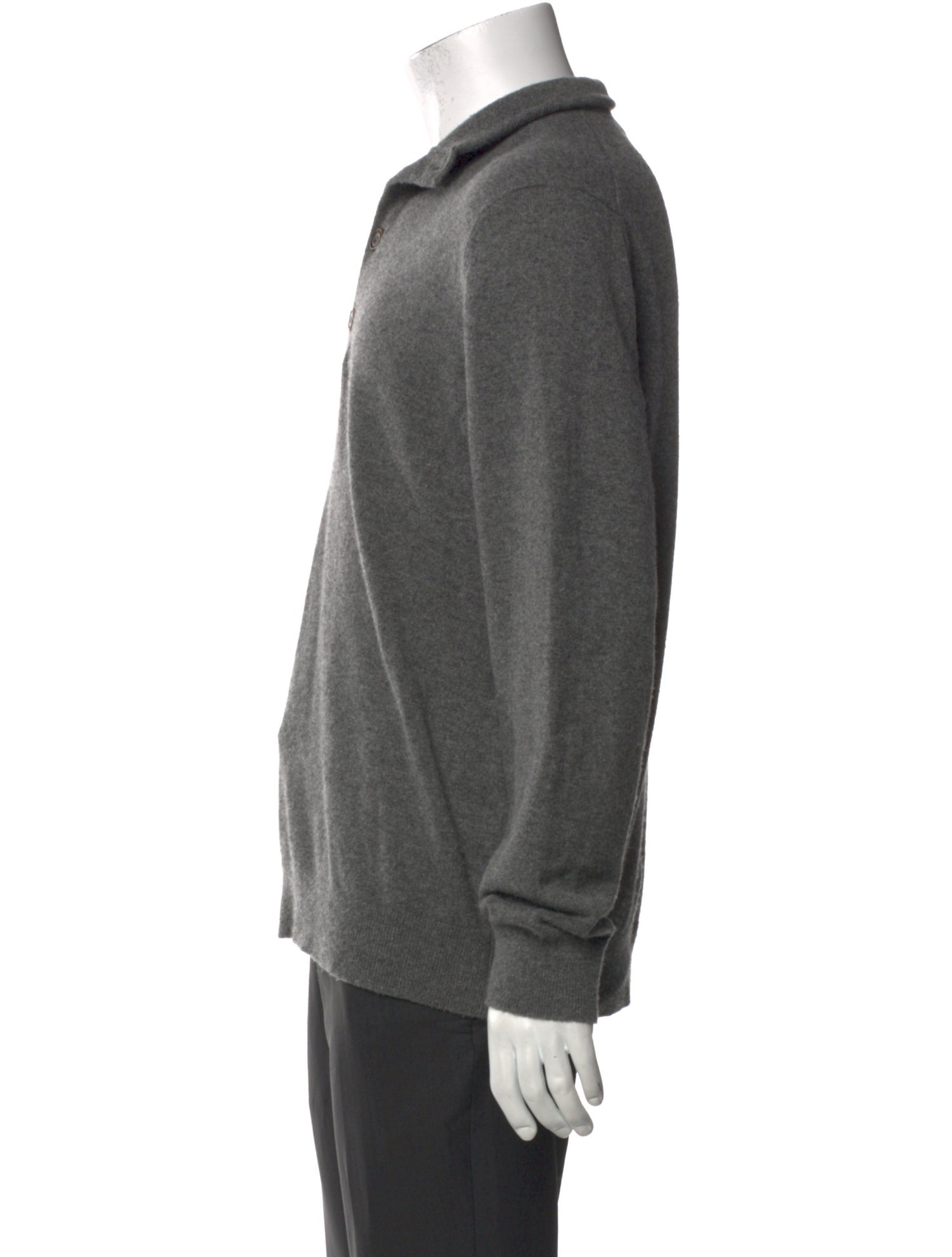 Vince Cashmere Crew Neck Polo Sweater
