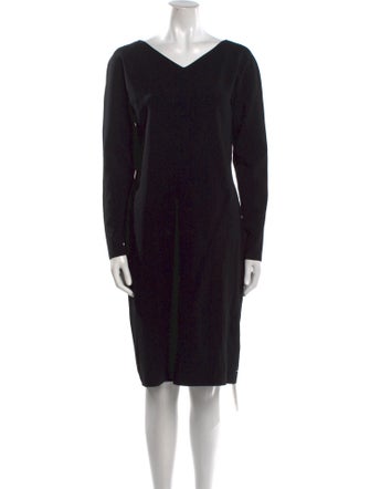 Vince V-Neck Knee-Length Dress