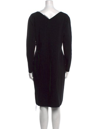 Vince V-Neck Knee-Length Dress