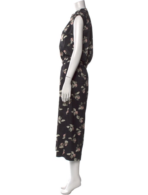 Vince Floral Print Mock Neck Jumpsuit
