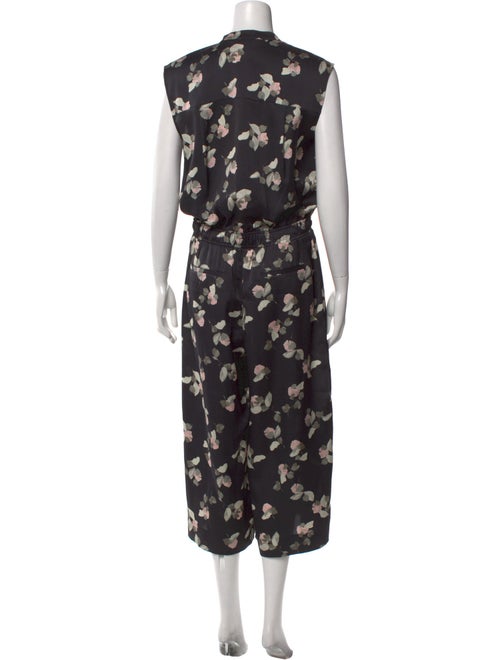 Vince Floral Print Mock Neck Jumpsuit
