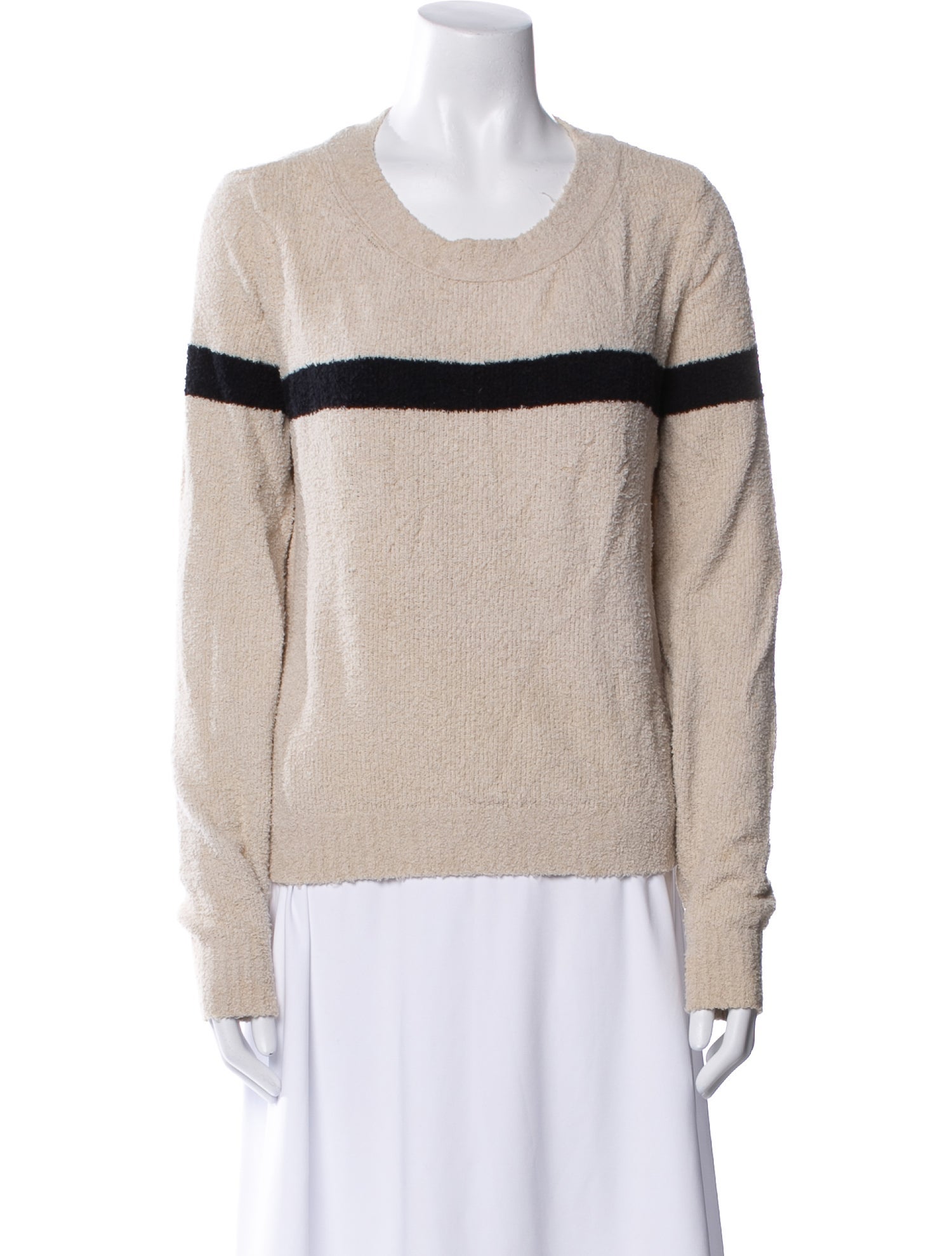 Vince Striped Scoop Neck Sweater