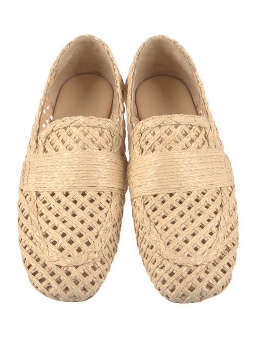 Vince Straw Lace Pattern Loafers