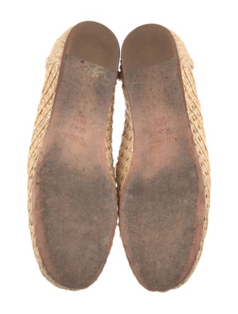 Vince Straw Lace Pattern Loafers