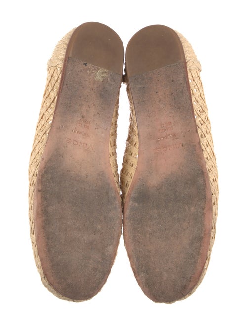 Vince Straw Lace Pattern Loafers