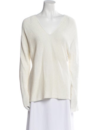 Vince Linen V-Neck Sweater