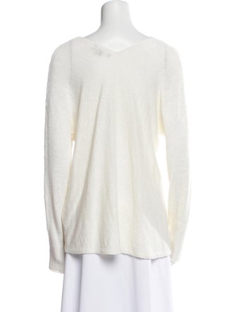 Vince Linen V-Neck Sweater