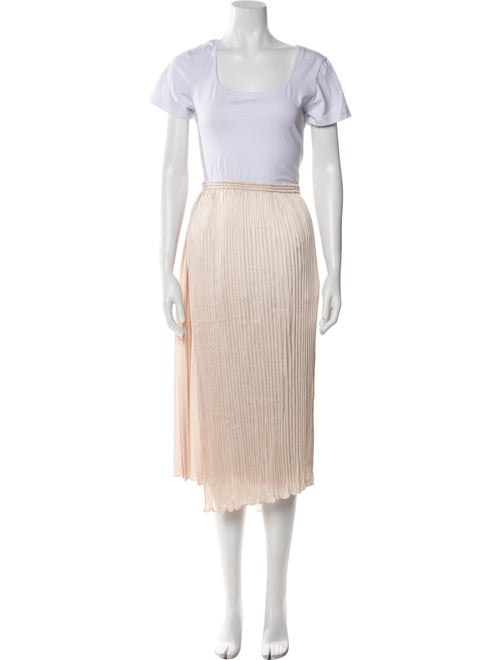 Vince Striped Pleated Accents Skirt Set