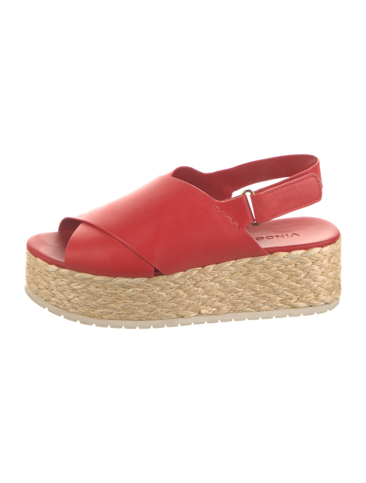 Vince Leather Braided Accents Slingback Flats