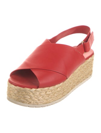 Vince Leather Braided Accents Slingback Flats