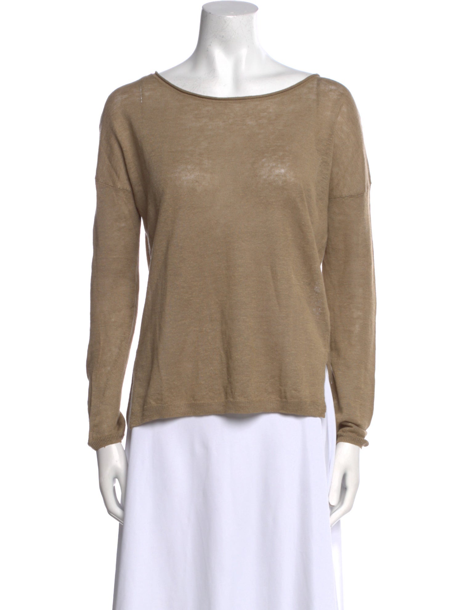 Vince Linen Scoop Neck Sweater