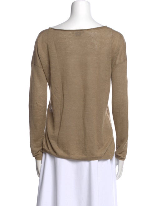Vince Linen Scoop Neck Sweater