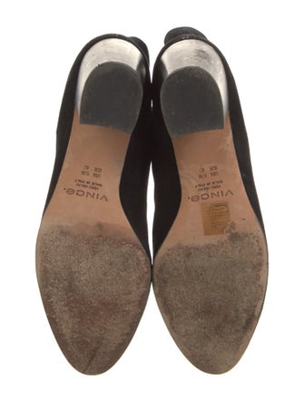 Vince Suede Leather Trim Embellishment Boots