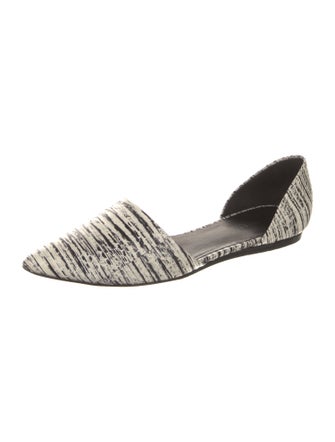 Vince Leather Printed D'Orsay Flats