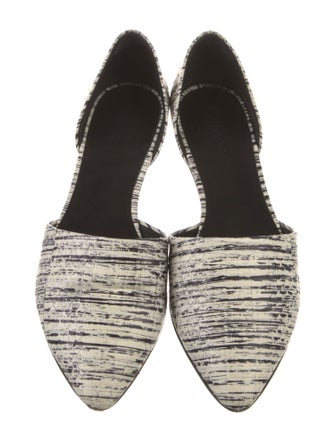Vince Leather Printed D'Orsay Flats