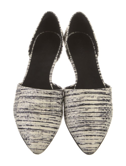 Vince Leather Printed D'Orsay Flats