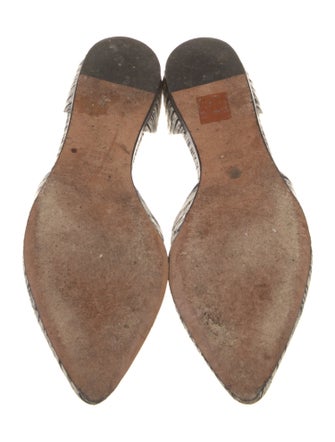 Vince Leather Printed D'Orsay Flats