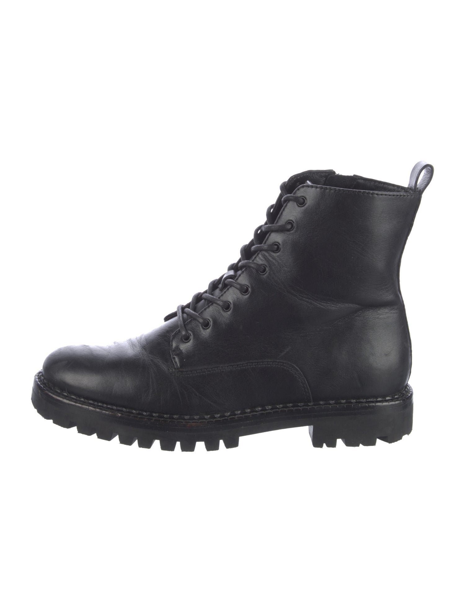 Vince Leather Combat Boots