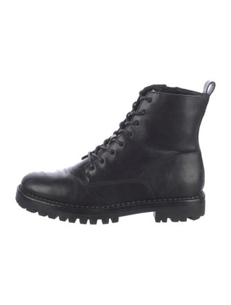 Vince Leather Combat Boots