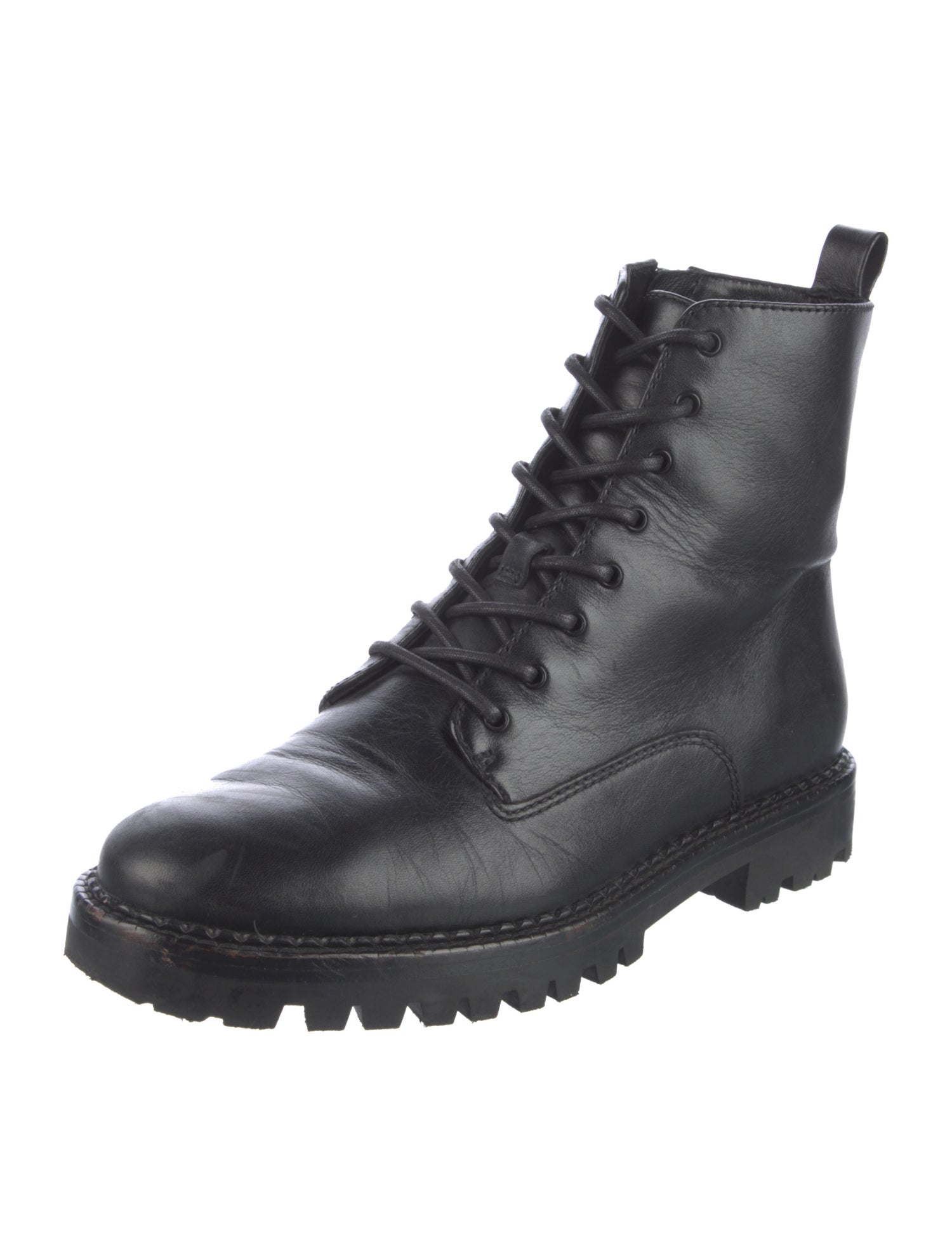Vince Leather Combat Boots