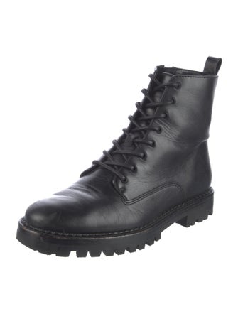 Vince Leather Combat Boots