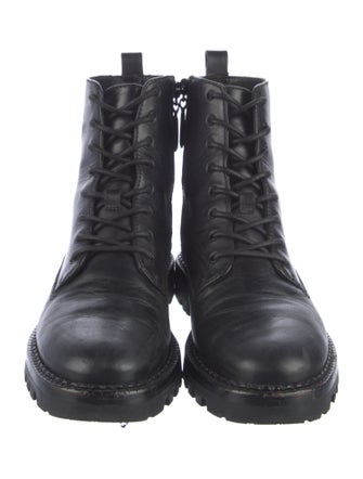 Vince Leather Combat Boots