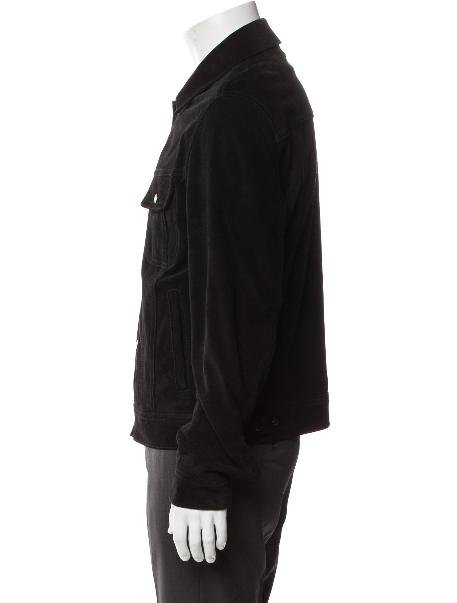 Vince Calf Leather Trucker Jacket