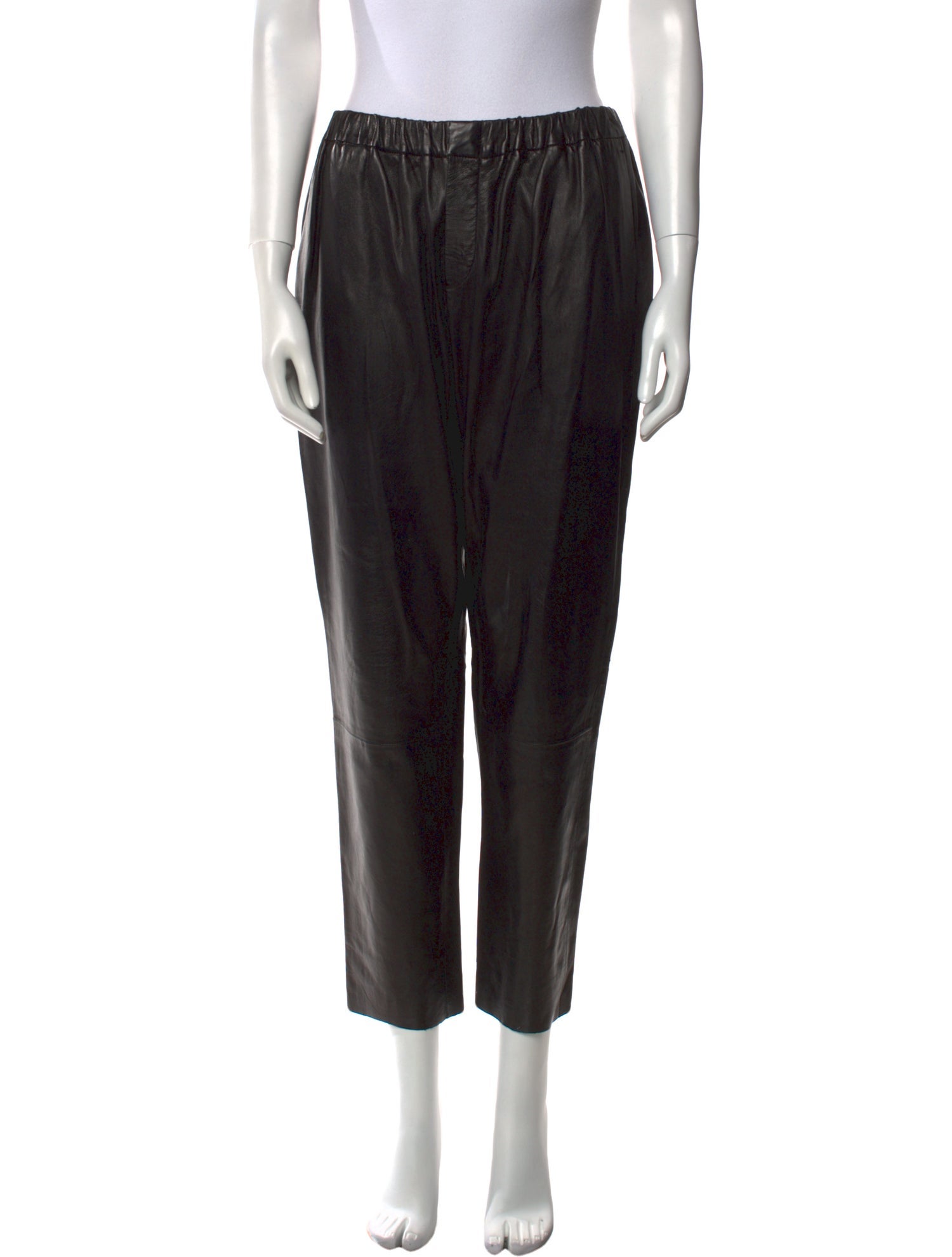 Vince Lamb Leather Straight Leg Pants