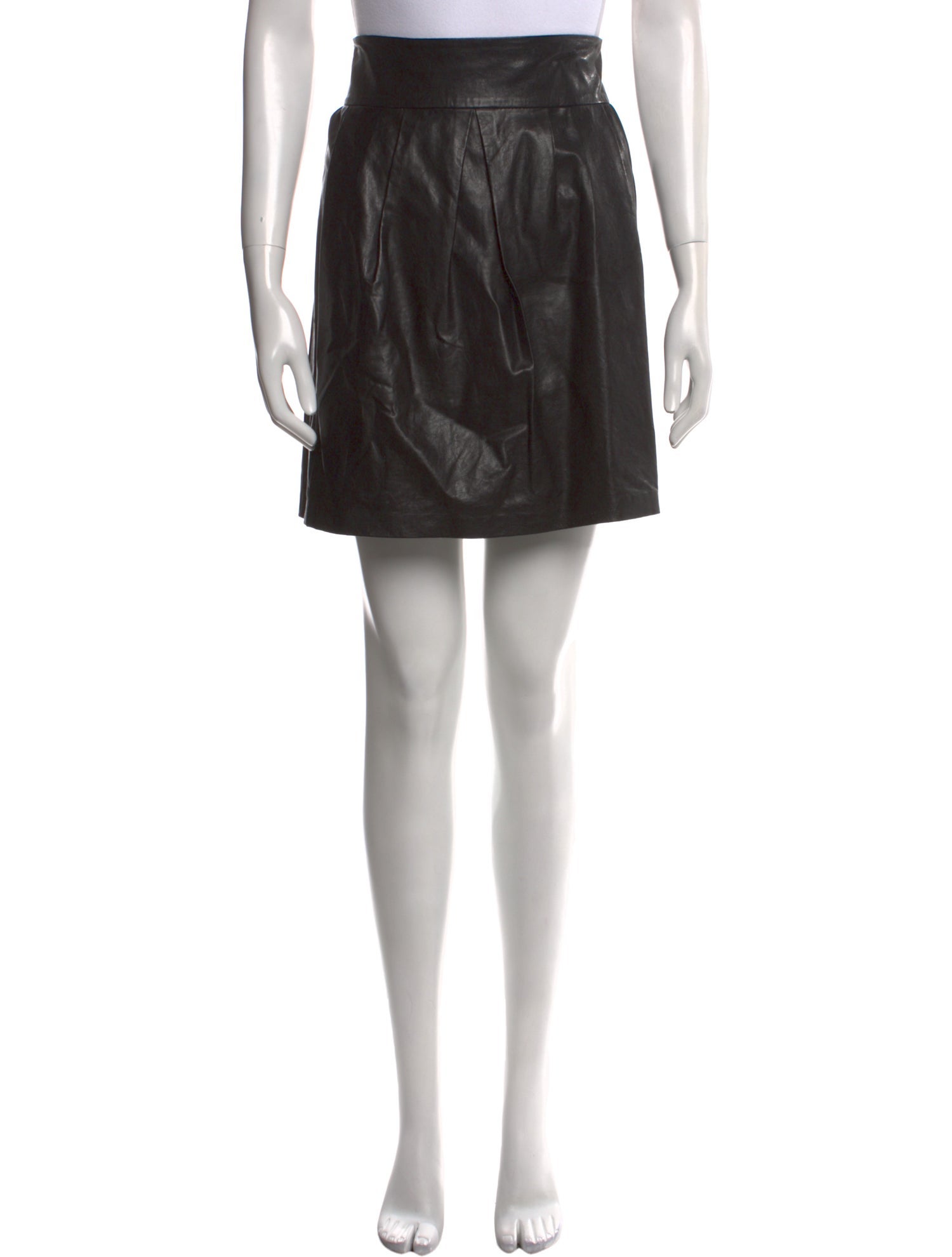 Vince Leather Mini Skirt