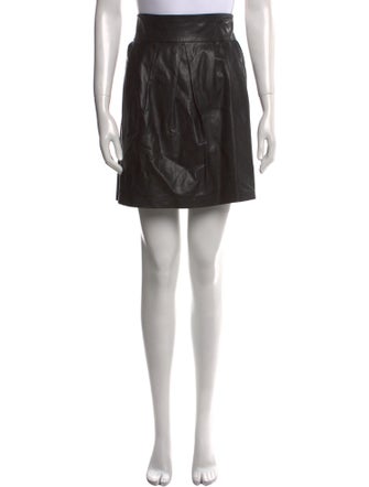 Vince Leather Mini Skirt