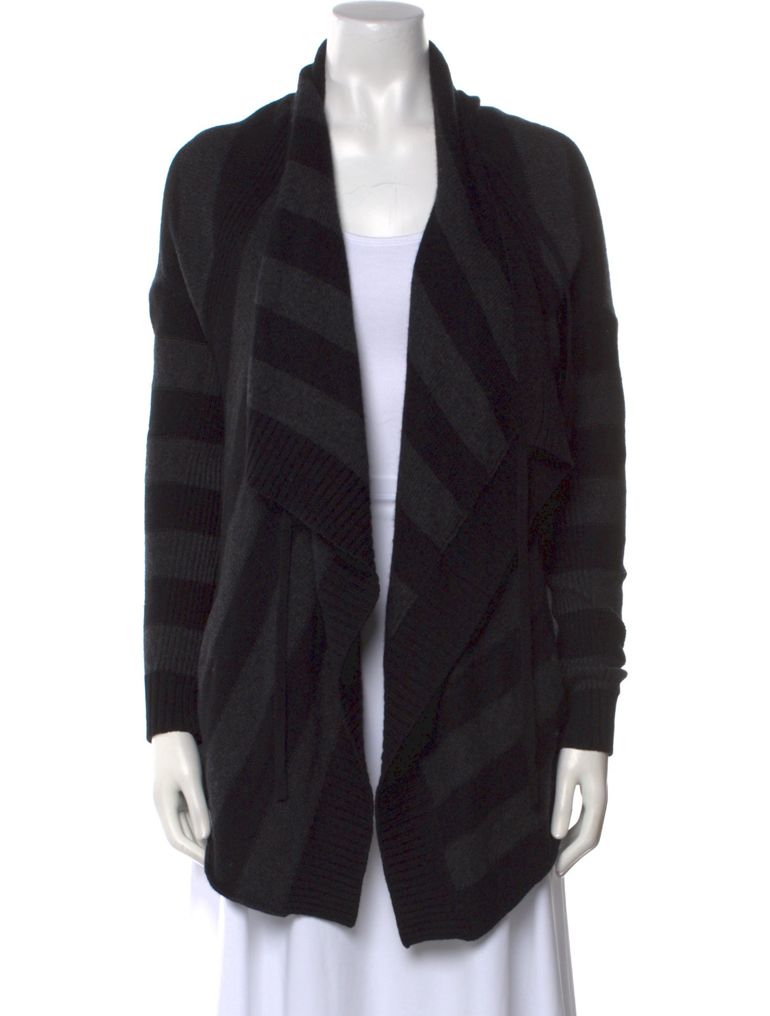 Vince Striped Open Front Sweater