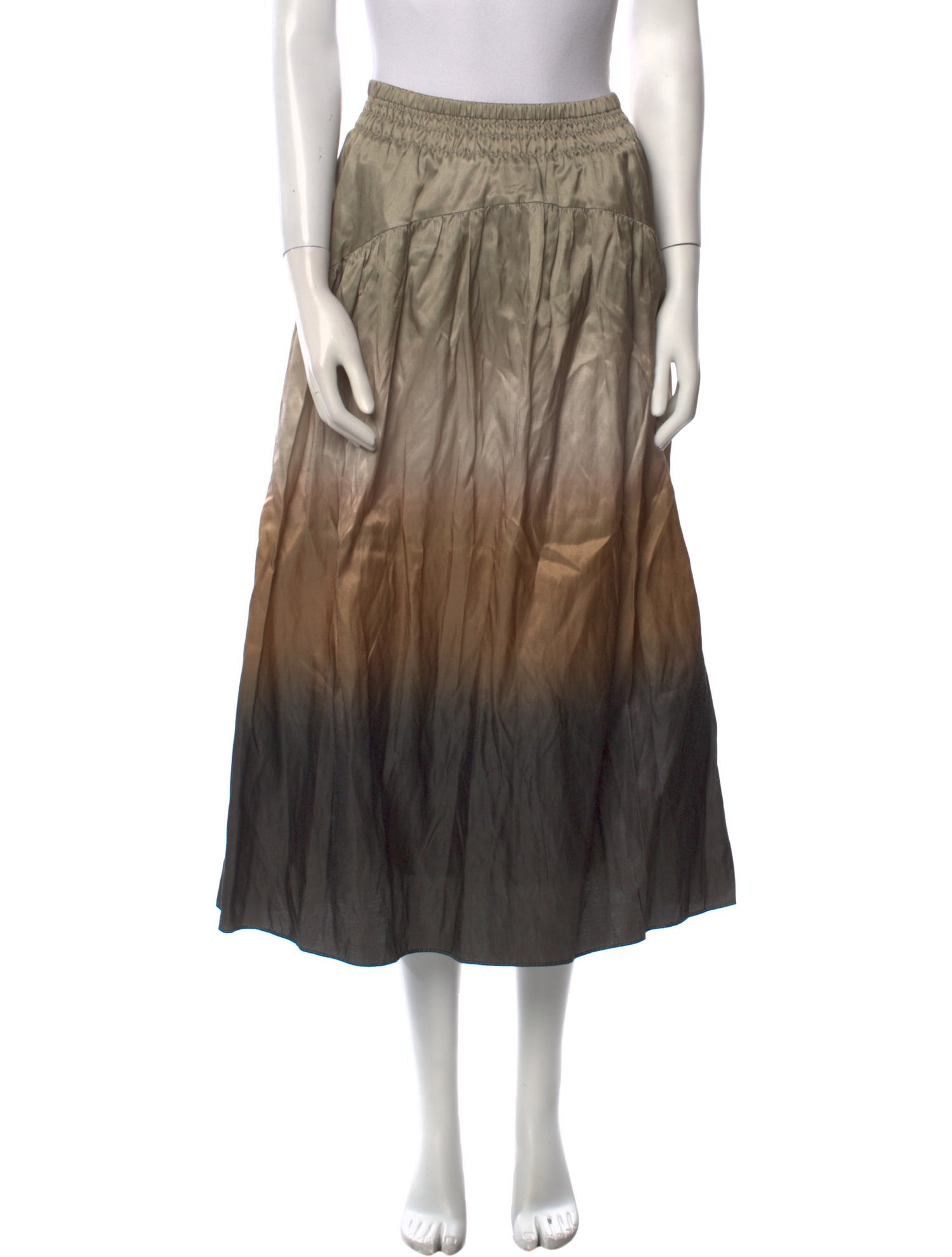 Vince Ruffle Embellishment Midi Length Skirt