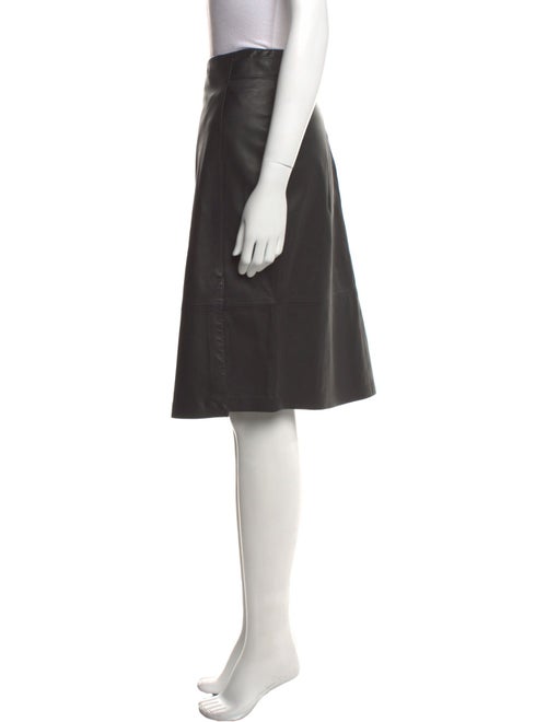 Vince Lamb Leather Knee-Length Skirt