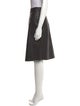 Vince Lamb Leather Knee-Length Skirt